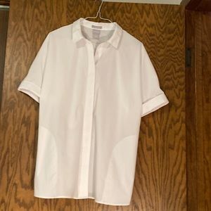 Chico’s Dress or Casual No-Iron White Shirt, sz 14, $18